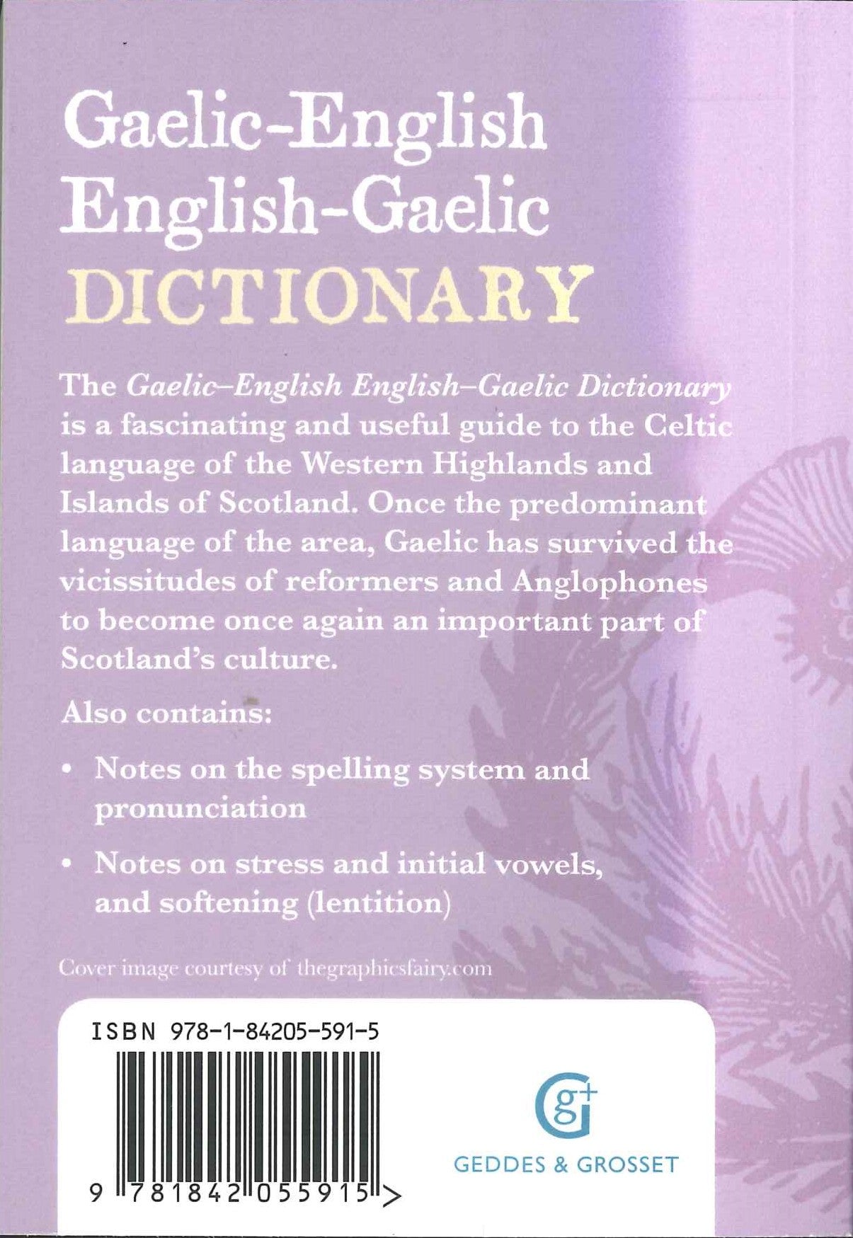 The back cover of the book with a blurb.