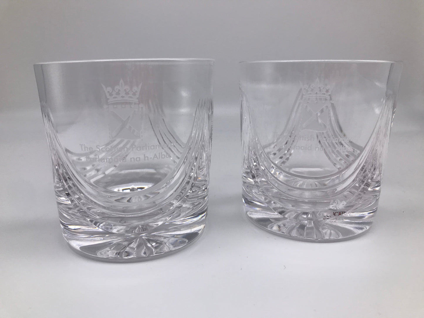Crystal whisky tumblers (pair)