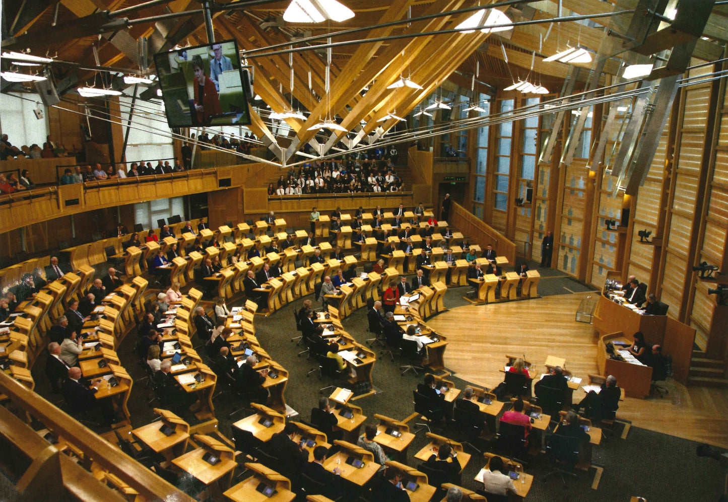 Holyrood postcard Debating Chamber