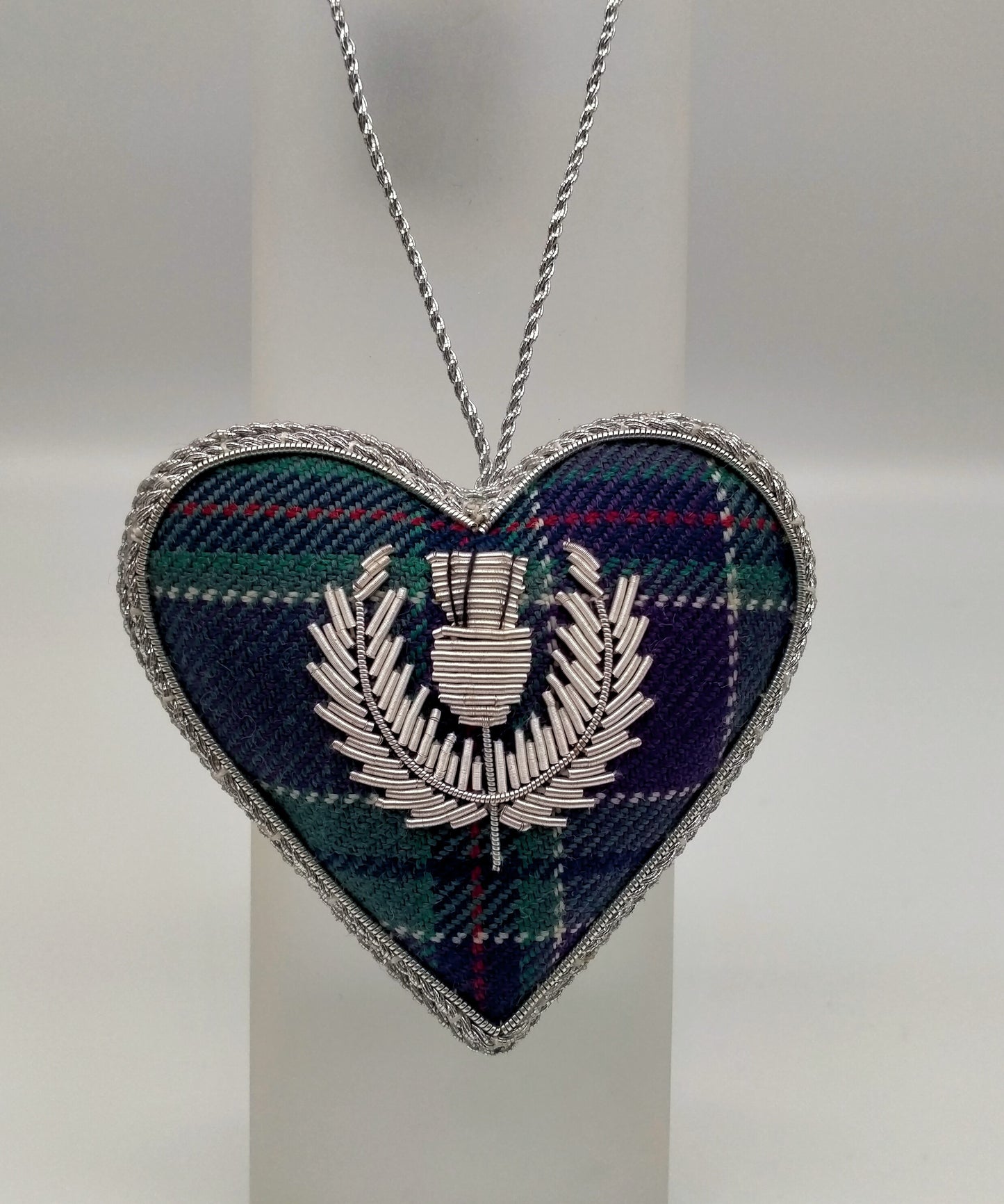 Tartan Scotland heart decoration