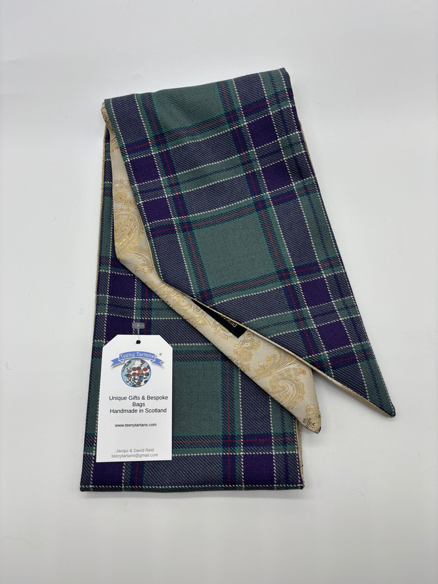 Tartan jacquard scarf Ivory