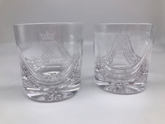 Crystal whisky tumblers (pair)