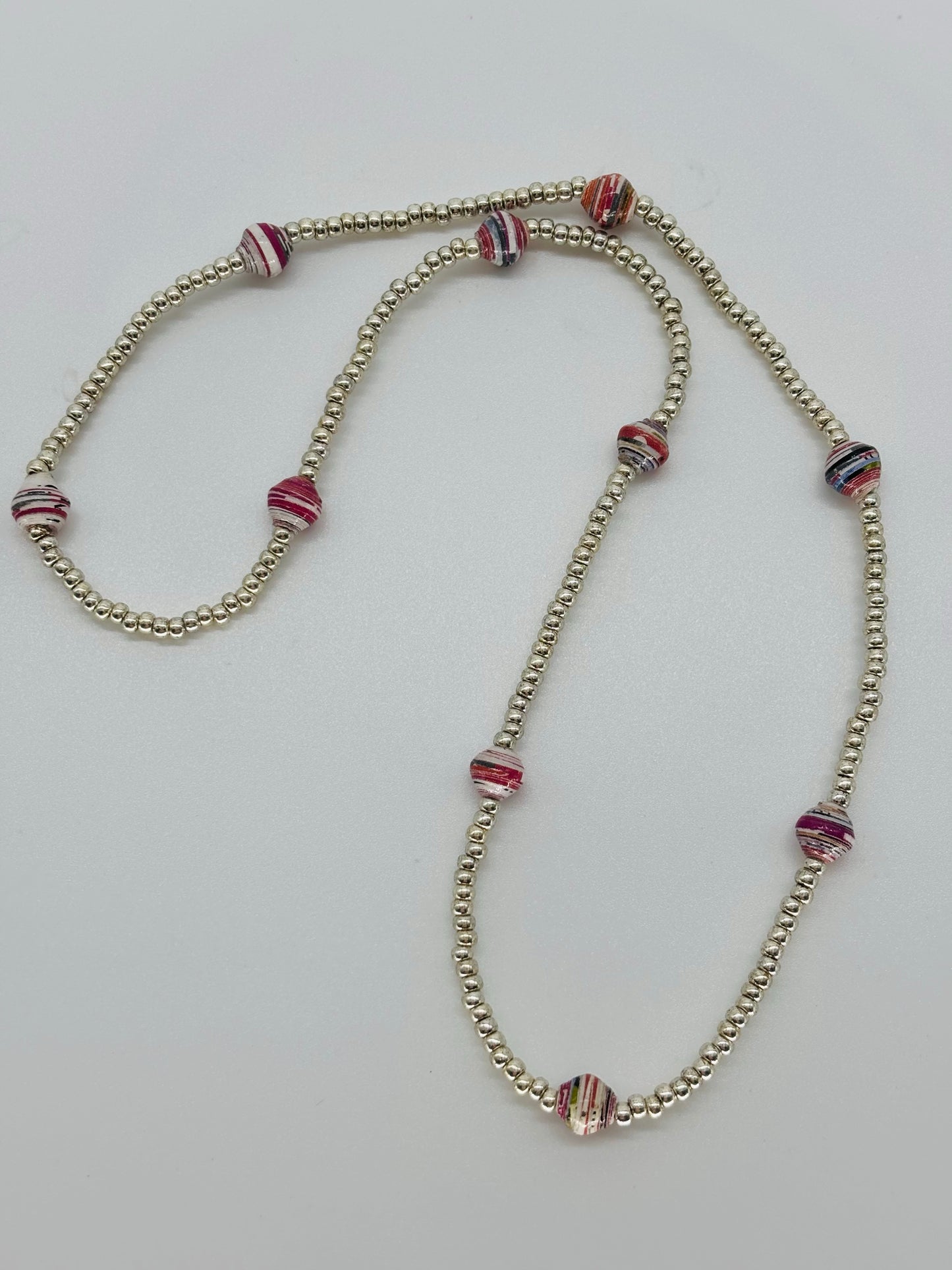 Small Parli-map Silver Necklace