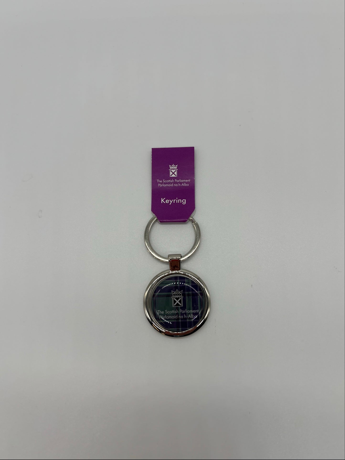 Tartan metal keyring