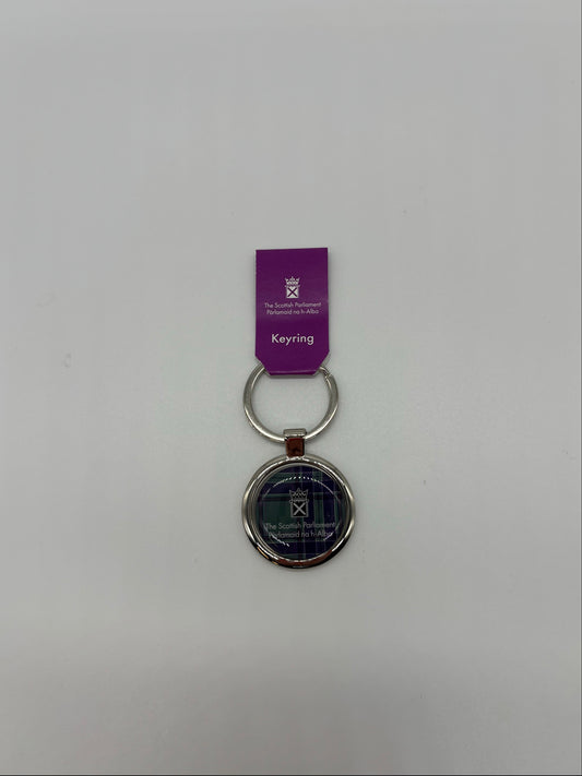 Tartan metal keyring