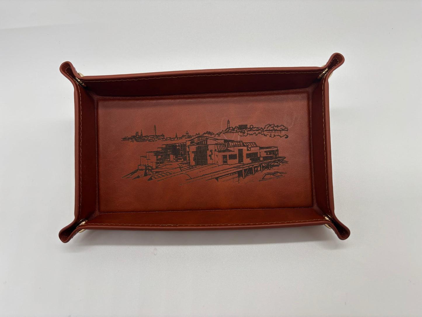 Skyline Leather Trinket Tray