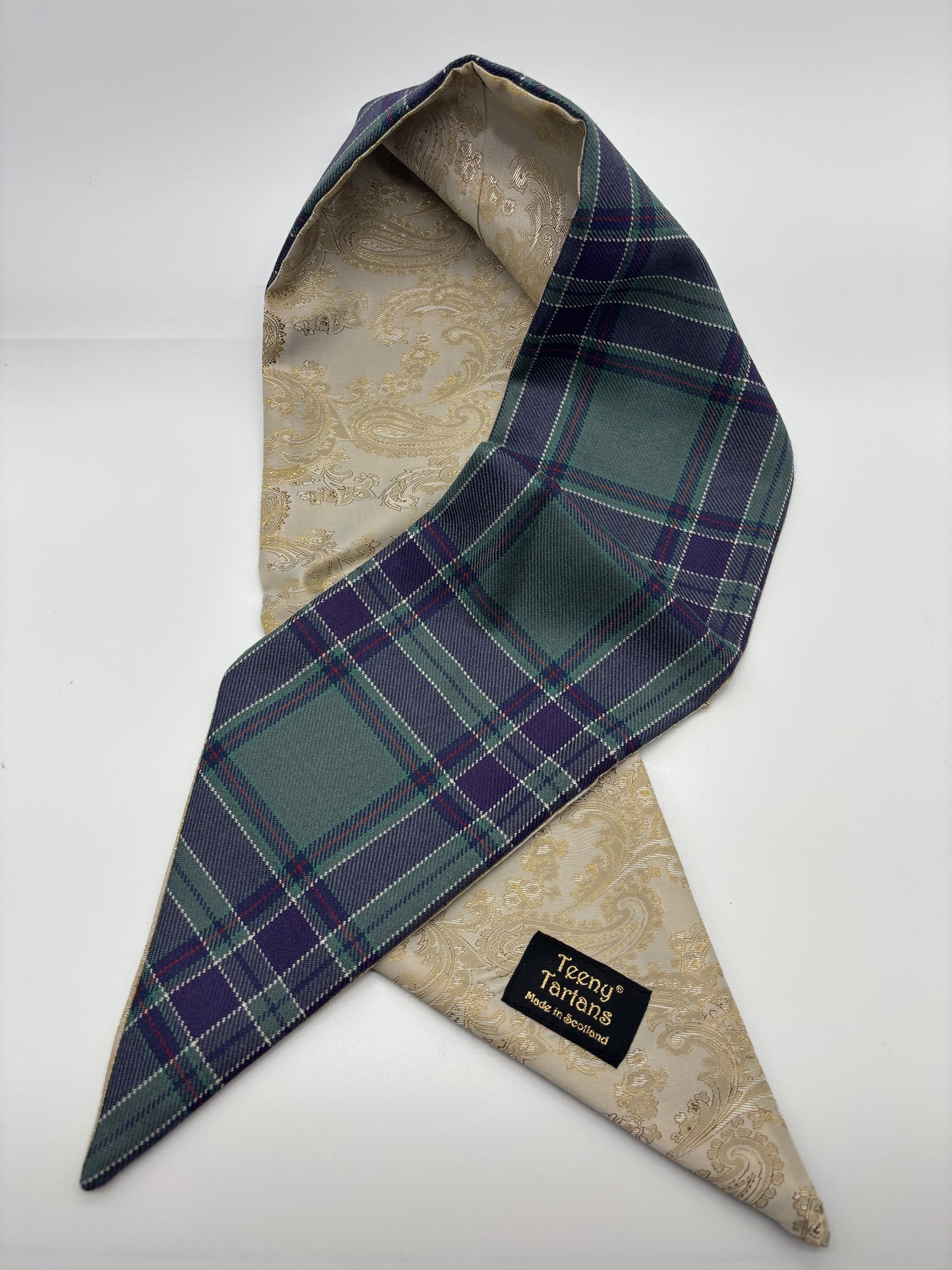 Tartan jacquard scarf Ivory