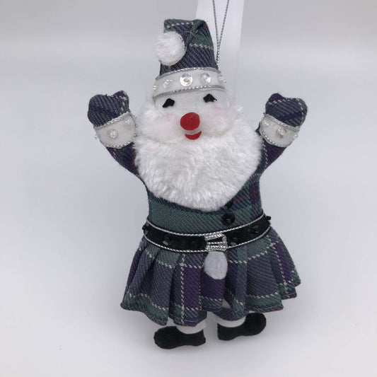 Tartan Santa decoration