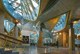 A large postcard showing the distinctive rooflights of the Garden Lobby.